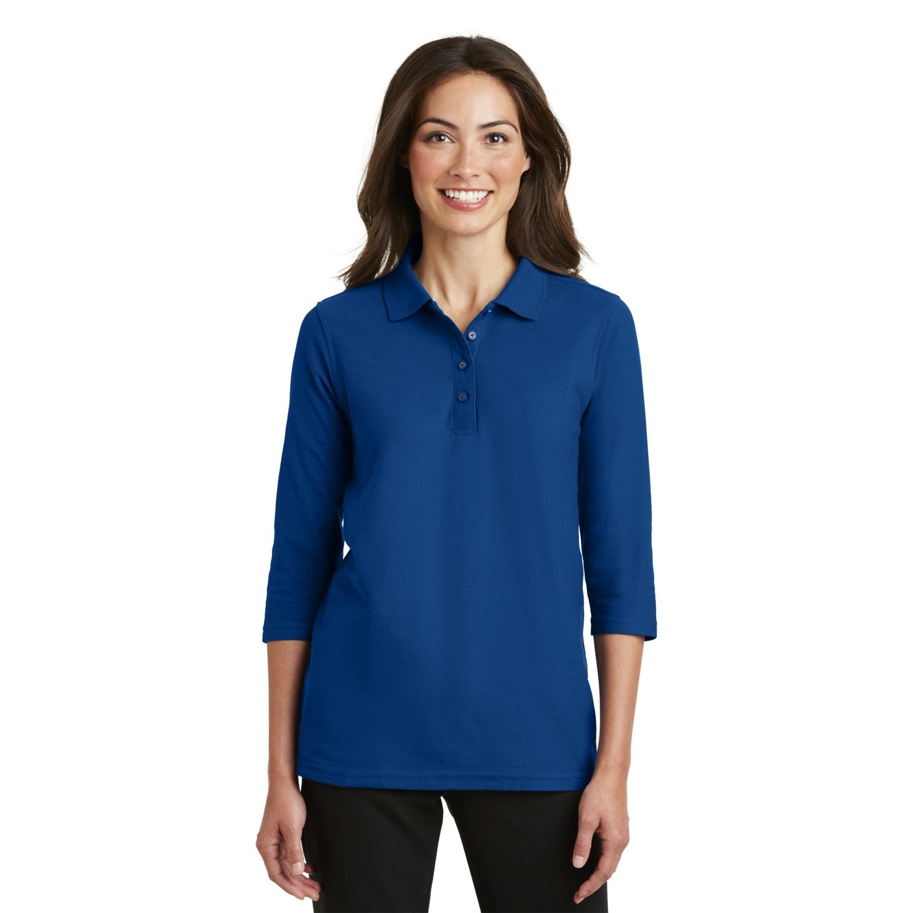 Port Authority-Port Authority® Women's Silk Touch™ 3/4-Sleeve Polo. L562-MedTech-4